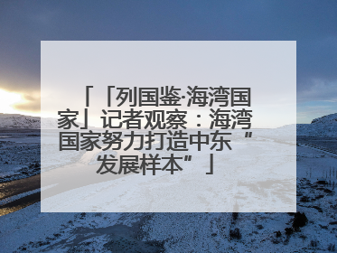 「列国鉴·海湾国家」记者观察：海湾国家努力打造中东“发展样本”