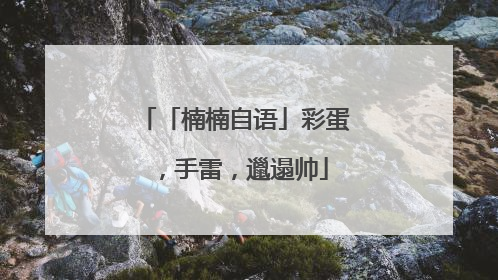 「楠楠自语」彩蛋，手雷，邋遢帅