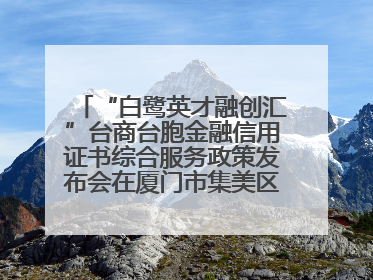 “白鹭英才融创汇”台商台胞金融信用证书综合服务政策发布会在厦门市集美区成功举办