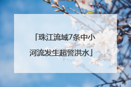 珠江流域7条中小河流发生超警洪水