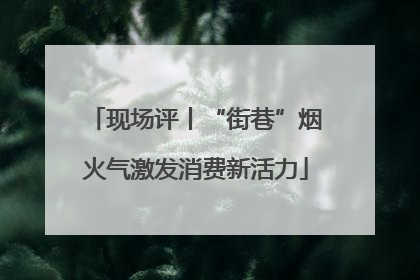 现场评丨“街巷”烟火气激发消费新活力