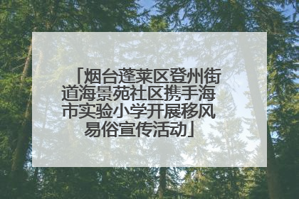烟台蓬莱区登州街道海景苑社区携手海市实验小学开展移风易俗宣传活动