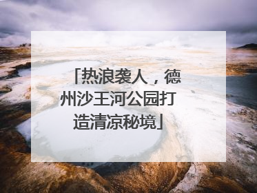 热浪袭人，德州沙王河公园打造清凉秘境