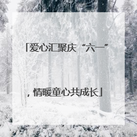 爱心汇聚庆“六一”，情暖童心共成长