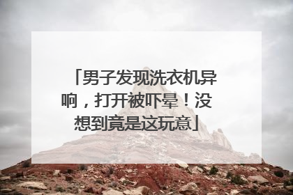 男子发现洗衣机异响，打开被吓晕！没想到竟是这玩意