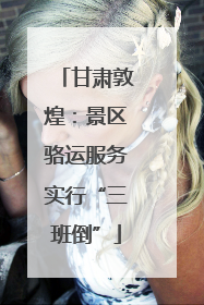 甘肃敦煌：景区骆运服务实行“三班倒”