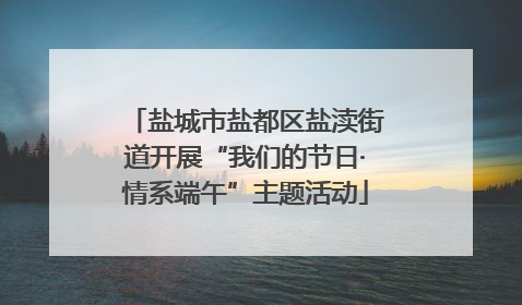 盐城市盐都区盐渎街道开展“我们的节日·情系端午”主题活动