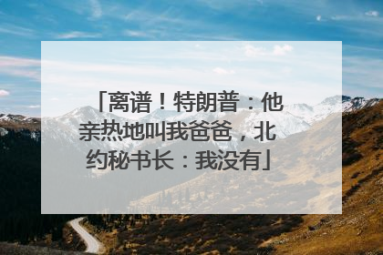 离谱！特朗普：他亲热地叫我爸爸，北约秘书长：我没有