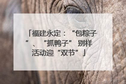 福建永定：“包粽子”、“抓鸭子” 别样活动迎“双节”