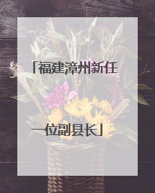 福建漳州新任一位副县长