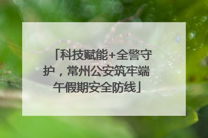 科技赋能+全警守护，常州公安筑牢端午假期安全防线