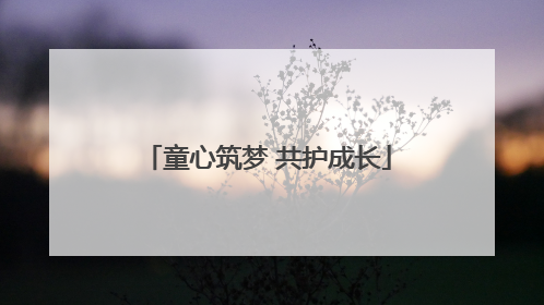 童心筑梦 共护成长