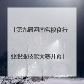 第九届河南省粮食行业职业技能大赛开幕