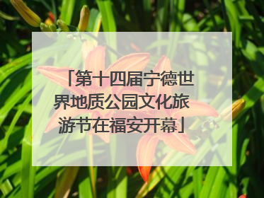 第十四届宁德世界地质公园文化旅游节在福安开幕