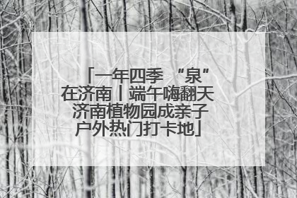 一年四季 “泉”在济南丨端午嗨翻天 济南植物园成亲子户外热门打卡地