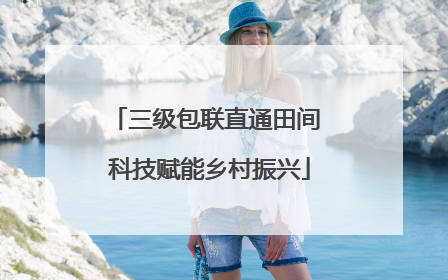 三级包联直通田间 科技赋能乡村振兴