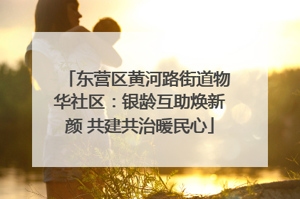 东营区黄河路街道物华社区：银龄互助焕新颜 共建共治暖民心