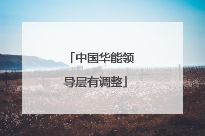 中国华能领导层有调整