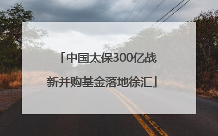 中国太保300亿战新并购基金落地徐汇