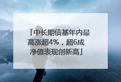 中长期债基年内最高涨超4%，超6成净值表现创新高