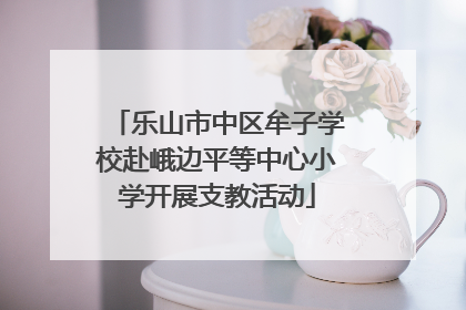 乐山市中区牟子学校赴峨边平等中心小学开展支教活动