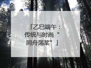 乙巳端午：传统与时尚“同舟荡桨”
