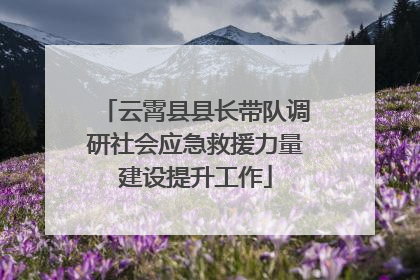 云霄县县长带队调研社会应急救援力量建设提升工作