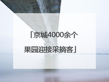 京城4000余个果园迎接采摘客