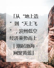 从“地上造”到“天上飞”，滨州低空经济乘势而上｜潮起渤海・网聚黄蓝