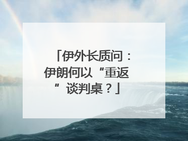 伊外长质问：伊朗何以“重返”谈判桌？
