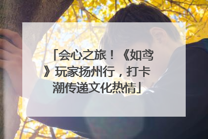 会心之旅！《如鸢》玩家扬州行，打卡潮传递文化热情