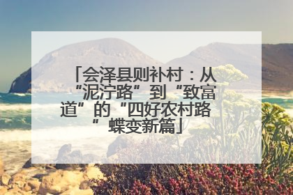 会泽县则补村：从“泥泞路”到“致富道”的“四好农村路”蝶变新篇