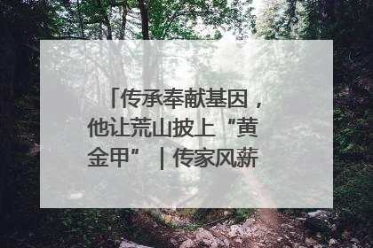 传承奉献基因，他让荒山披上“黄金甲”｜传家风薪火 颂家国情深