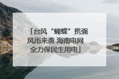 台风“蝴蝶”携强风雨来袭 海南电网全力保民生用电
