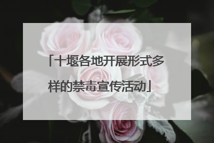 十堰各地开展形式多样的禁毒宣传活动