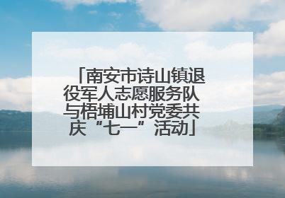 南安市诗山镇退役军人志愿服务队与梧埔山村党委共庆“七一”活动