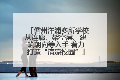 儋州洋浦多所学校从连廊、架空层、建筑朝向等入手 着力打造“清凉校园”