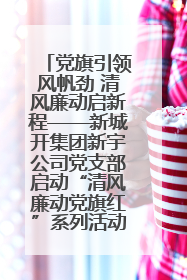 党旗引领风帆劲 清风廉动启新程——新城开集团新宇公司党支部启动“清风廉动党旗红”系列活动
