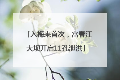入梅来首次，富春江大坝开启11孔泄洪