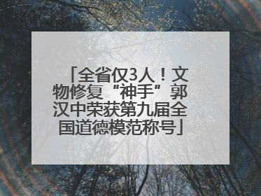全省仅3人！文物修复“神手”郭汉中荣获第九届全国道德模范称号