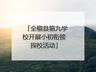 全椒县第九学校开展小初衔接探校活动