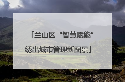 兰山区“智慧赋能”绣出城市管理新图景