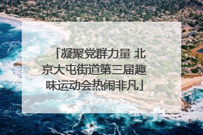 凝聚党群力量 北京大屯街道第三届趣味运动会热闹非凡