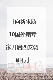 向新求质 10国外籍专家开启西安调研行