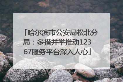 哈尔滨市公安局松北分局：多措并举推动12367服务平台深入人心