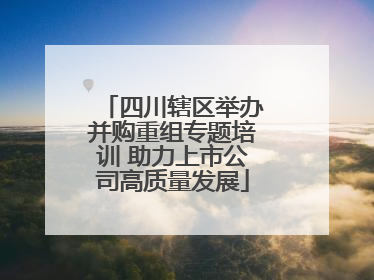 四川辖区举办并购重组专题培训 助力上市公司高质量发展