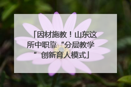 因材施教！山东这所中职靠“分层教学”创新育人模式