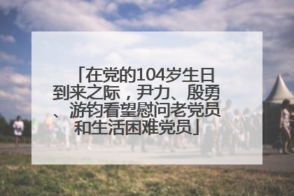 在党的104岁生日到来之际，尹力、殷勇、游钧看望慰问老党员和生活困难党员