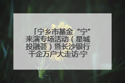 宁乡市基金“宁”来演专场活动（星城投融荟）暨长沙银行千企万户大走访·宁乡专场活动举行