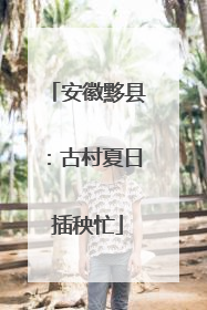 安徽黟县：古村夏日插秧忙